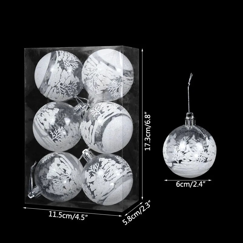 Decorative Christmas Baubles 6Pcs