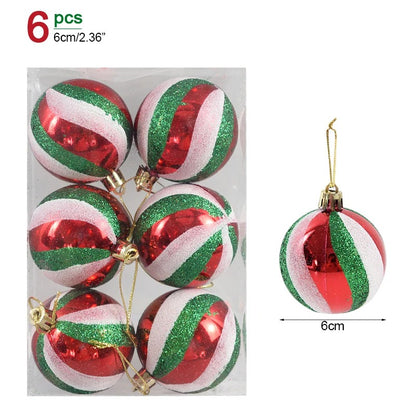 Decorative Christmas Baubles 6Pcs