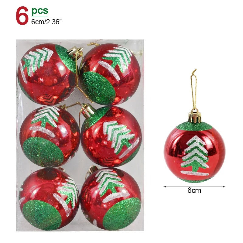 Decorative Christmas Baubles 6Pcs