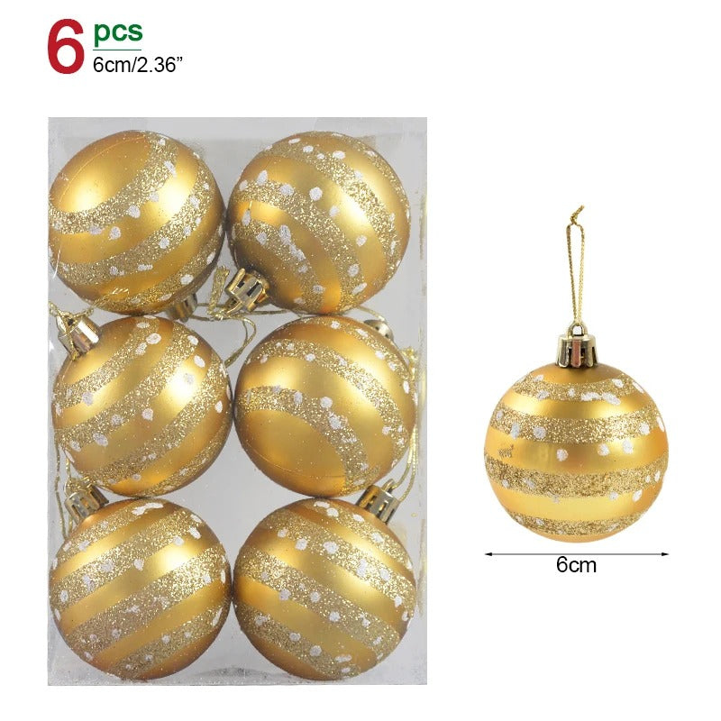 Decorative Christmas Baubles 6Pcs