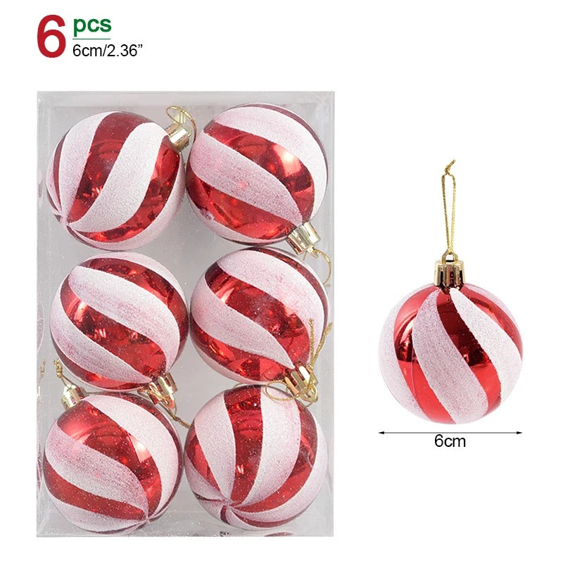 Decorative Christmas Baubles 6Pcs